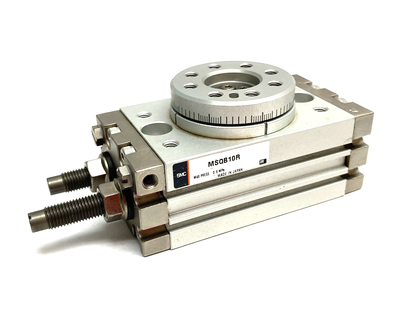MSQB10R | SMC Rotary Table Actuator Double-Acting 10mm, 0-190 Degree - Used - Maverick Industrial Sales