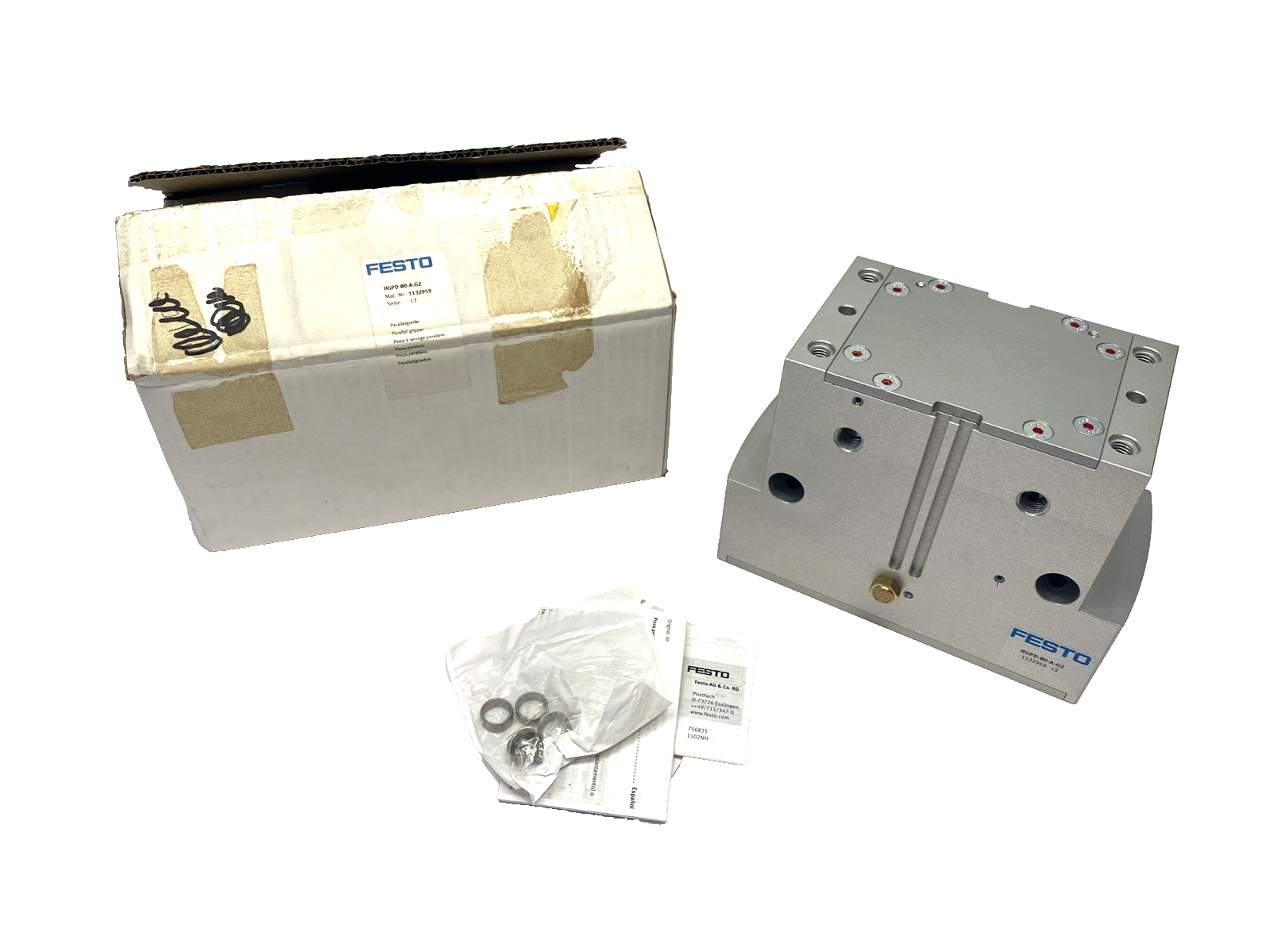 Festo HGPD-80-A-G2 Parallel Gripper, 20mm Each Gripper Stroke 1132959 - Maverick Industrial Sales
