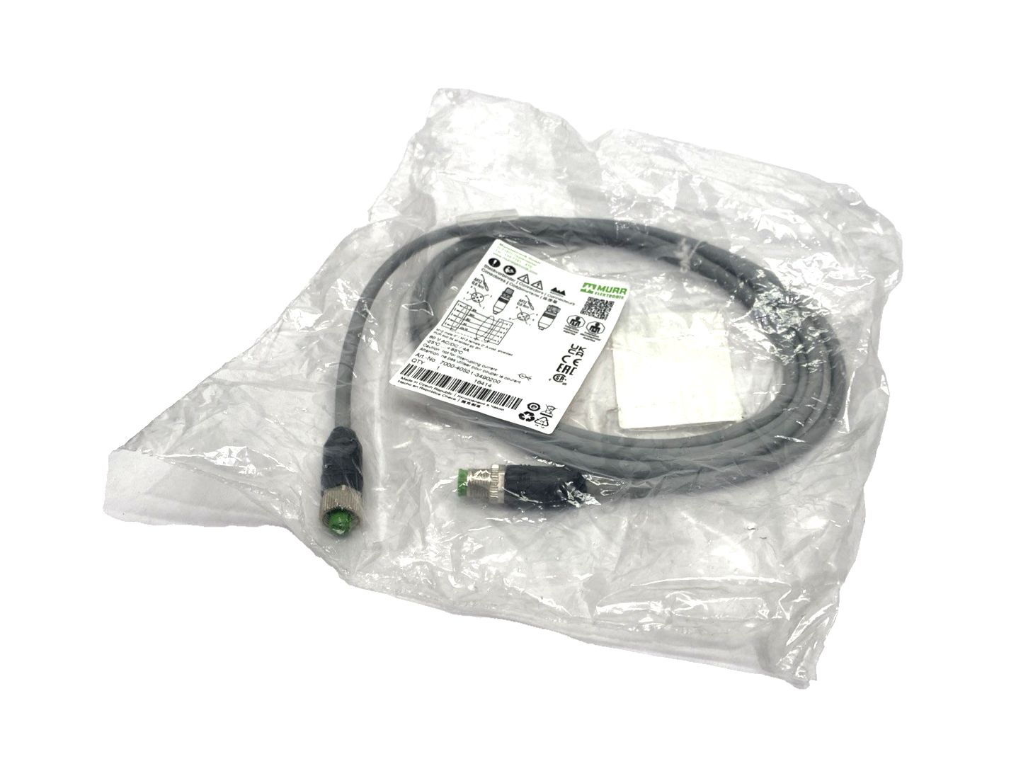 Murr Elektronik 7000-40521-3490200 Cordset M12 Male To Female 5-Pin 2m - Maverick Industrial Sales