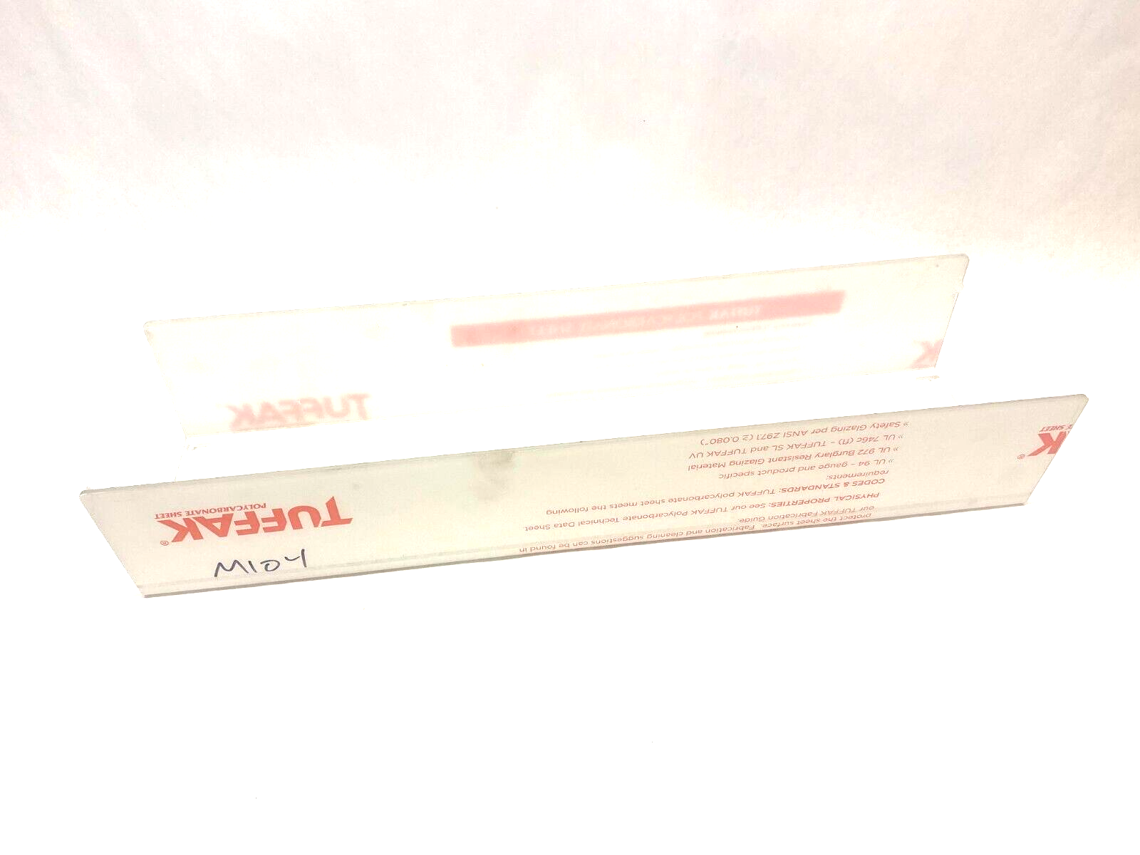 Plaskolite Tuffak C4309M104 Protective Polycarbonate Sheet UV Stabilized - New – Open box - Maverick Industrial Sales