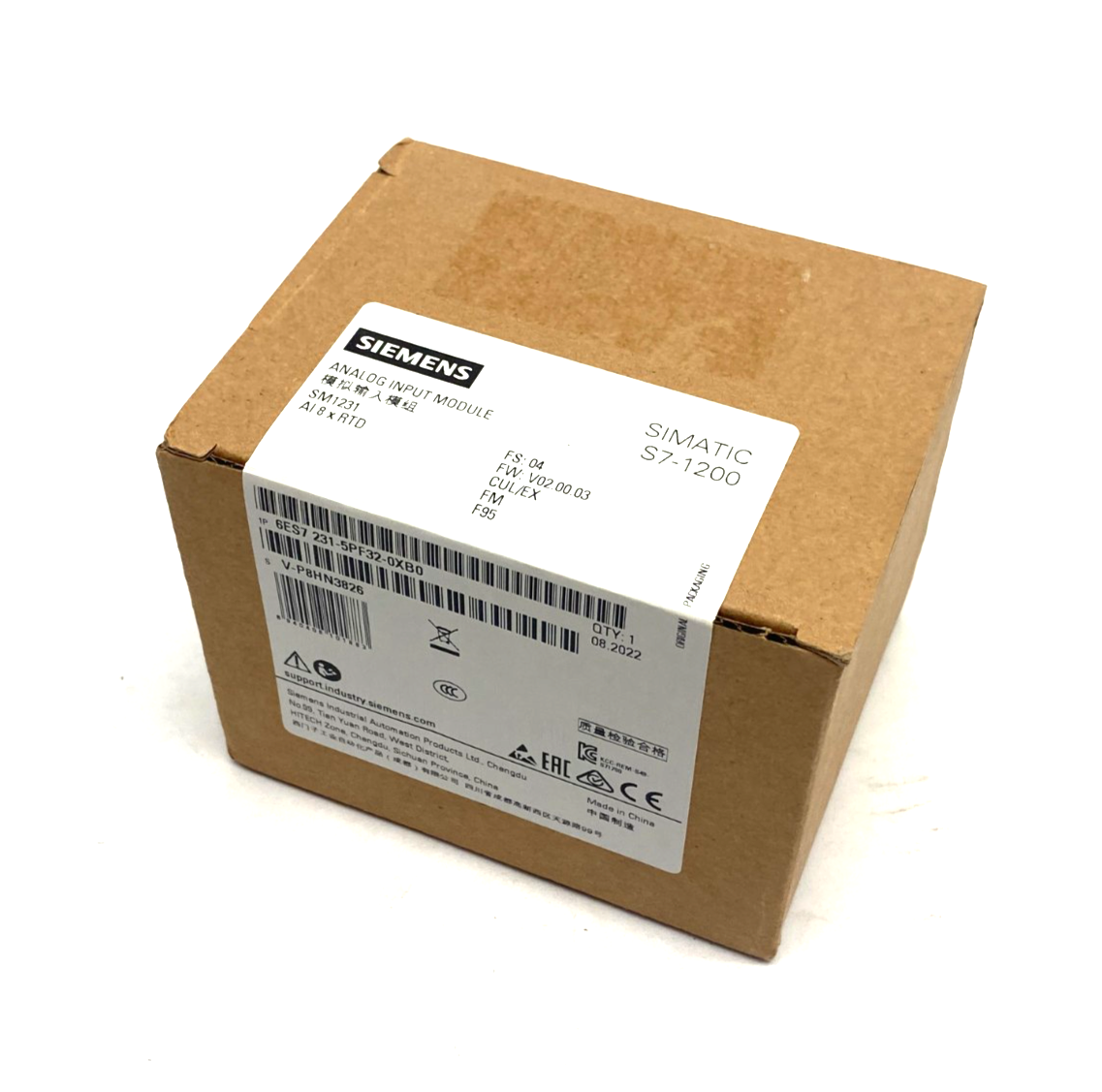 Siemens 6ES7 231-5PF32-0XB0 SIMATIC S7-1200 Analog Input Module SM1231 AI 8xRTD - Maverick Industrial Sales