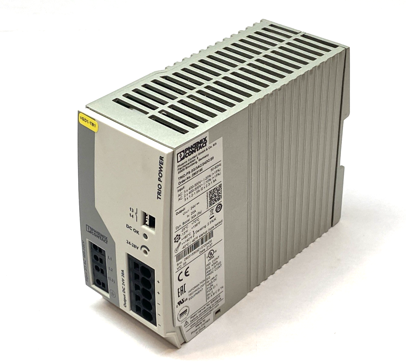 Phoenix Contact TRIO-PS-2G/3AC/24DC/20 Primary Switched Power Supply 2903155 - Maverick Industrial Sales