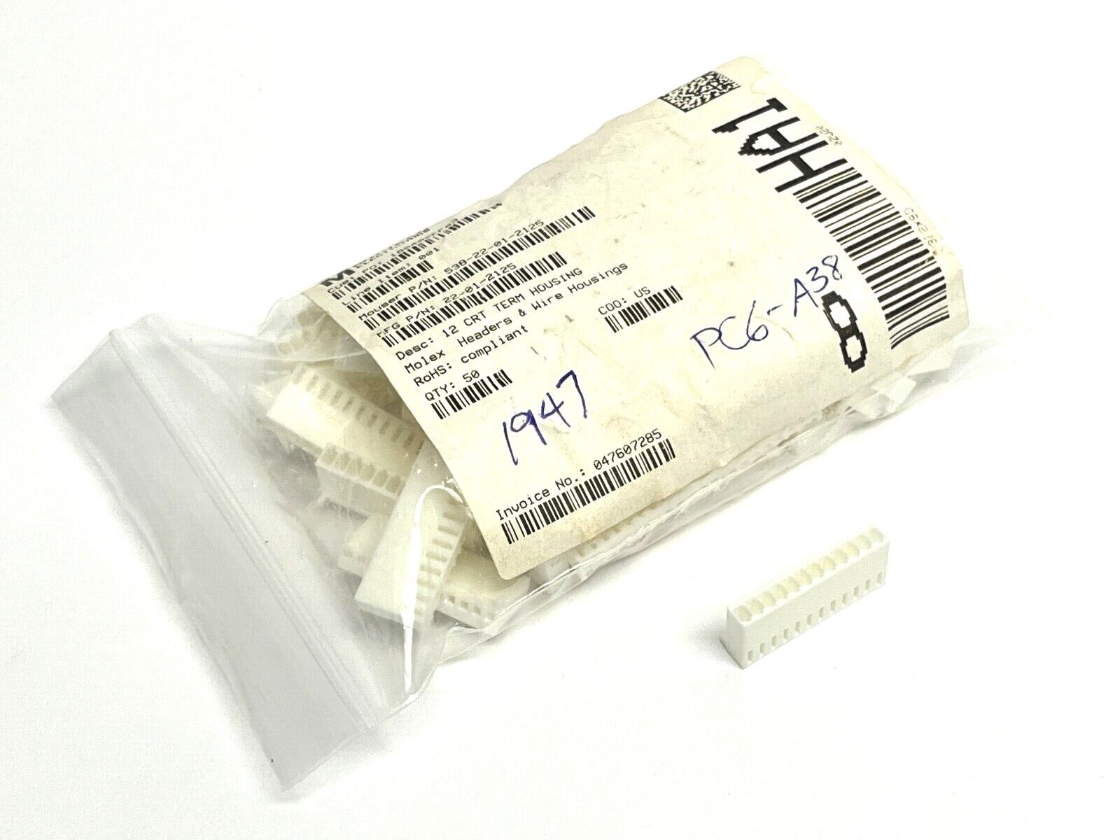 Molex 221-01-2125 KK 254 Crimp Housing 12 Circuits LOT OF 50 - Maverick Industrial Sales