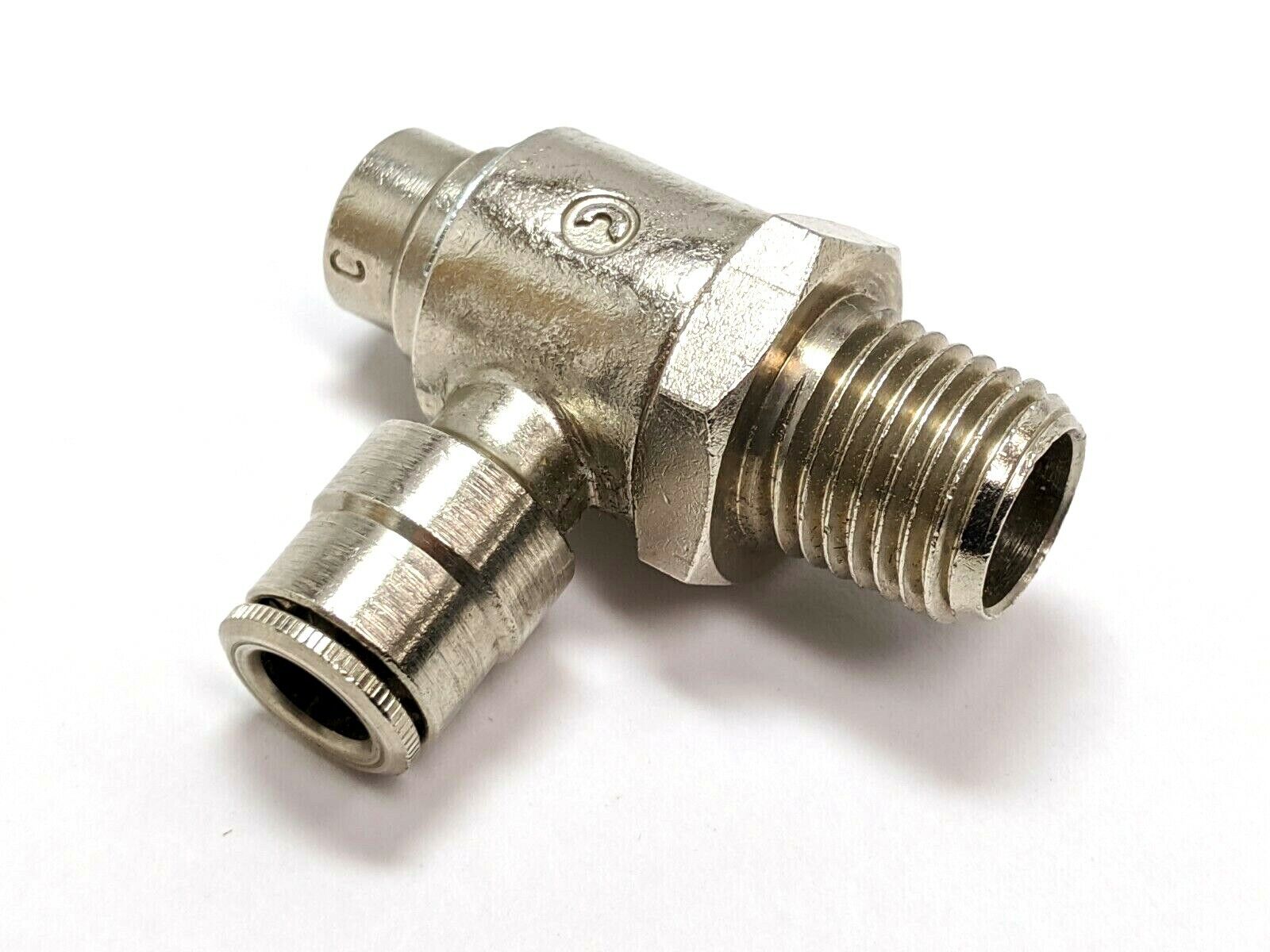 Camozzi GSVU 05-02 Flow Control Valve 5/16” Tube OD, 1/8” NPT Thread - Maverick Industrial Sales