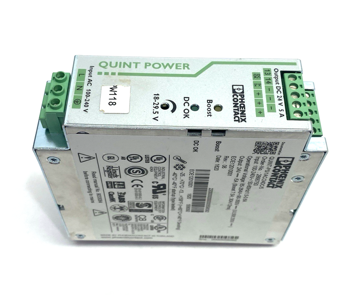 QUINT-PS/1AC/24DC/5 | Phoenix Contact 2866750 Primary Switched Power Supply - Used - Maverick Industrial Sales