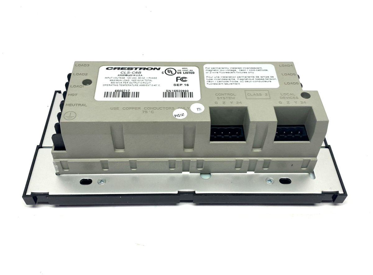CLS-C6B | Crestron iLux Integrated Lighting System Control MISSING FRONT COVER - Used - Maverick Industrial Sales