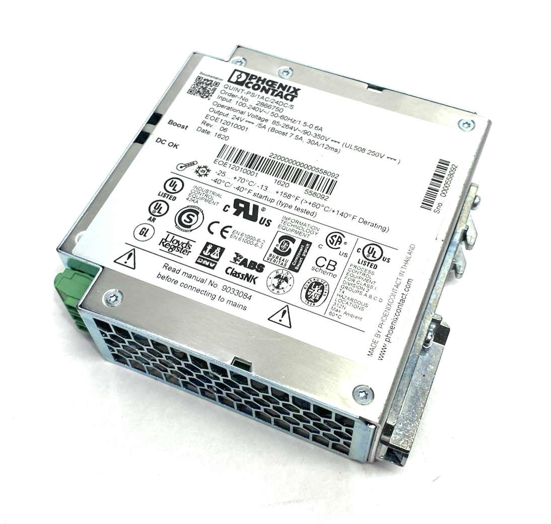 QUINT-PS/1AC/24DC/5 | Phoenix Contact 2866750 Primary Switched Power Supply - Used - Maverick Industrial Sales