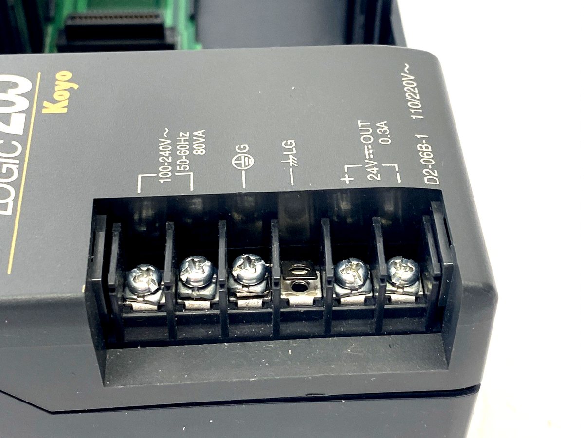D2-06B-1 | Automation Direct DirectLOGIC I/O Base, 6-Slot, 110-220VAC NO COVERS- Used - Maverick Industrial Sales
