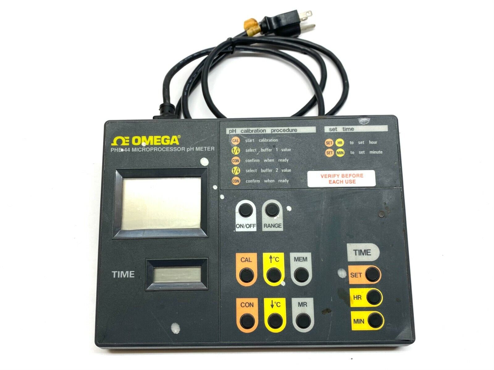 Omega PHB44 Microprocessor PH Meter - For parts or not working - Maverick Industrial Sales