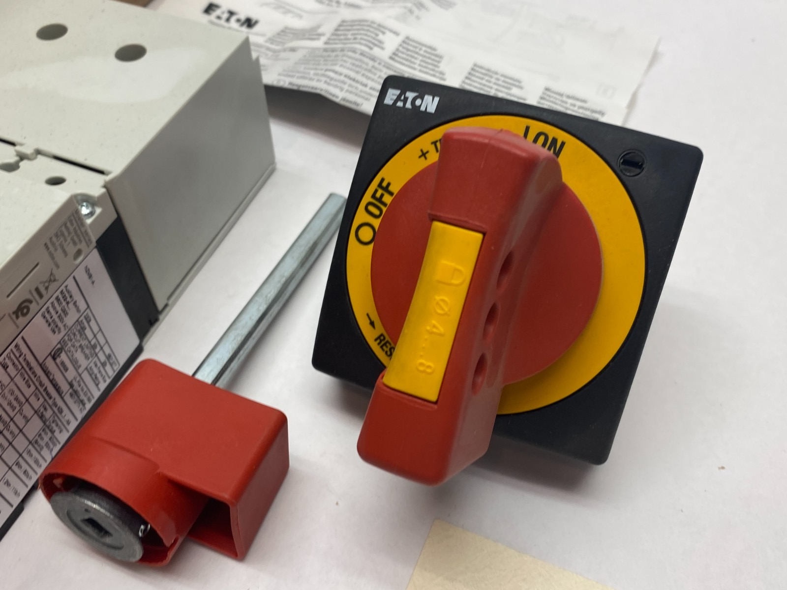 Eaton NZM2-XHB-DAR-NA Molded Case Circuit Breaker Switch Assembly Kit, Red Hand. - New – Open box - Maverick Industrial Sales