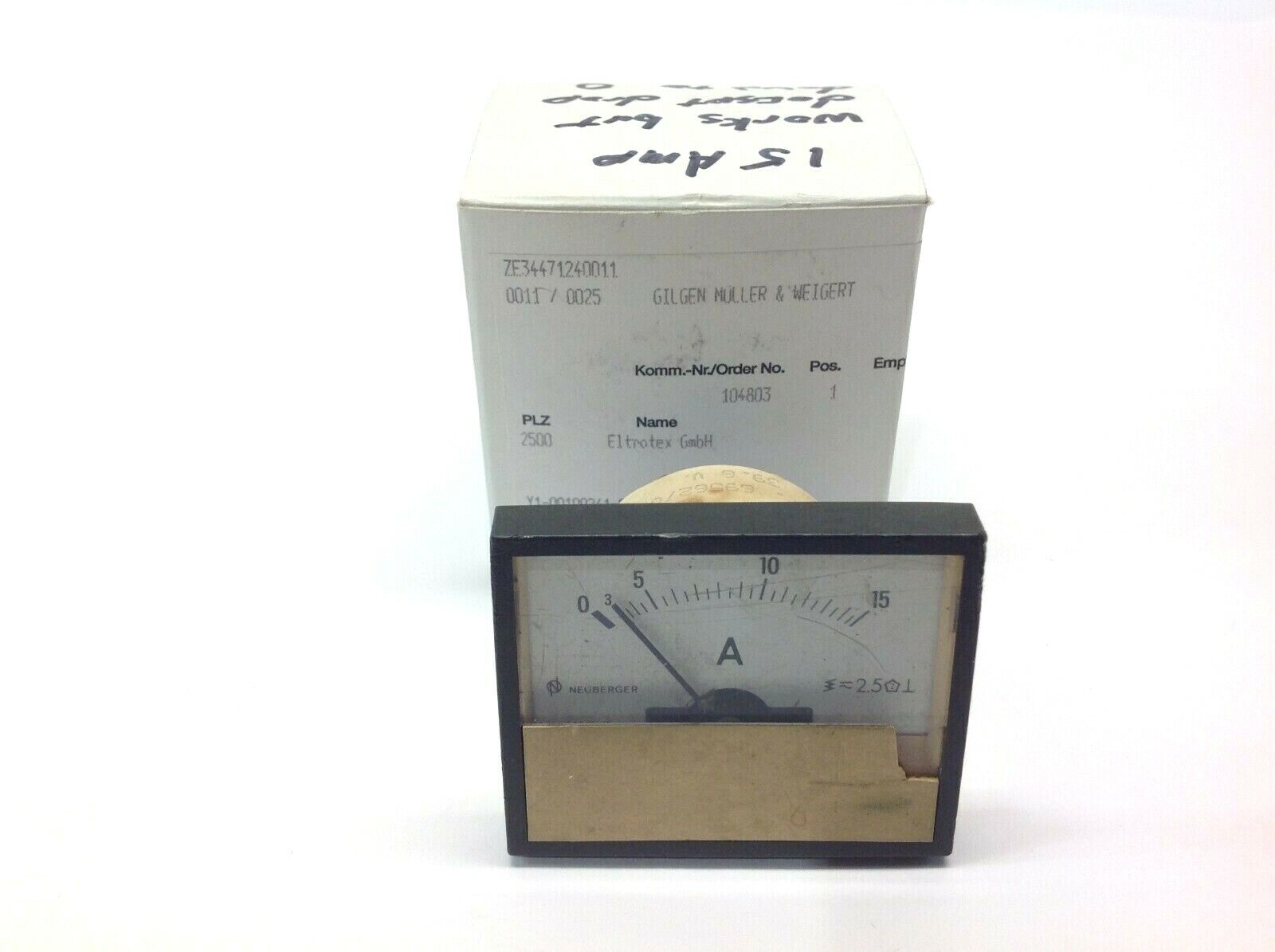 RKN57 15A | Neuberger Ammeter - Used - Maverick Industrial Sales