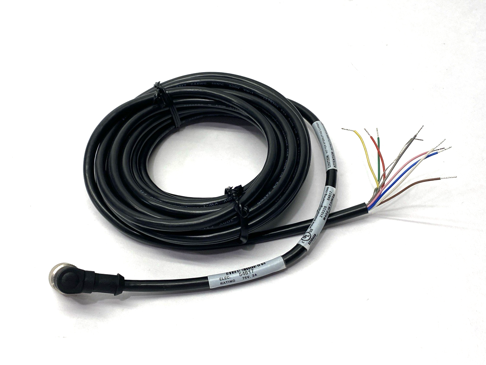 MQDC2S-815RA, 54617 | Banner MQDC2S-815RA Single-Ended Cordset M12 Female Right Angle Connector 54617- New – Open box - Maverick Industrial Sales