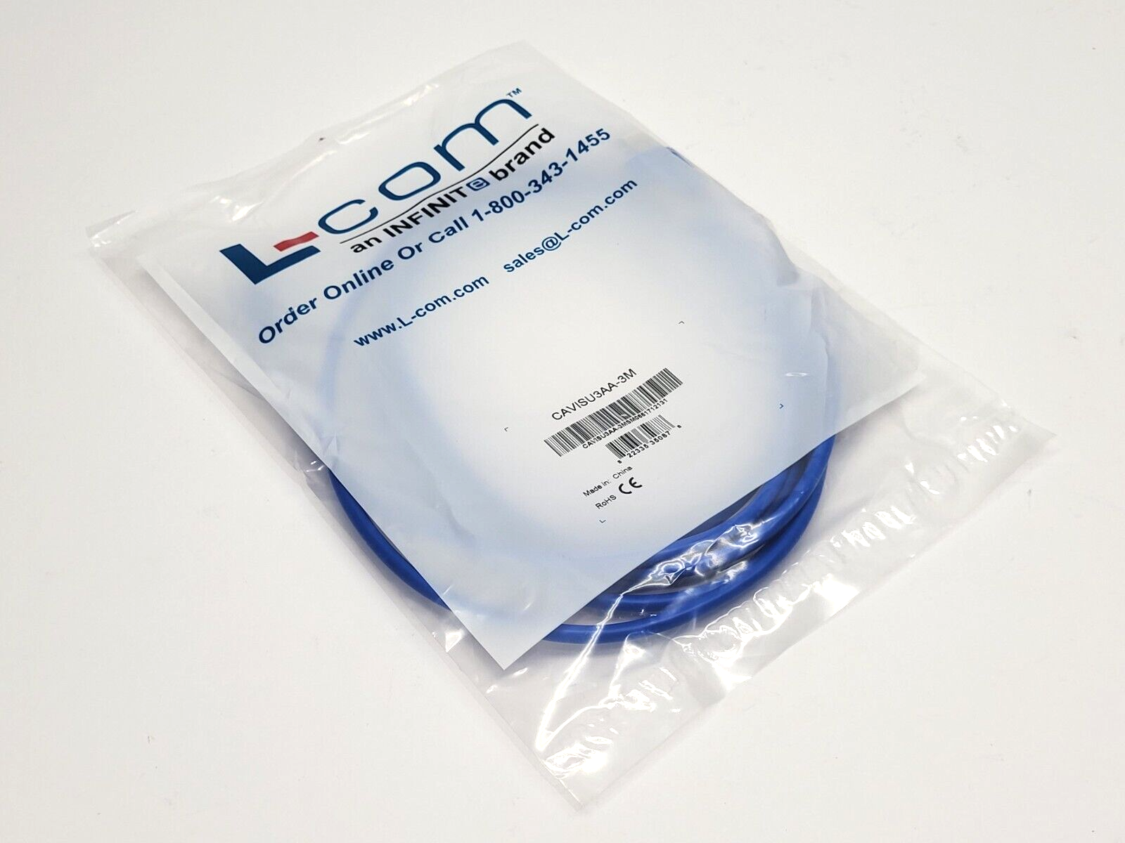 L-Com CAVISU3AA-3M USB 3.0 Type A Male Double-Ended Cable - New - Maverick Industrial Sales