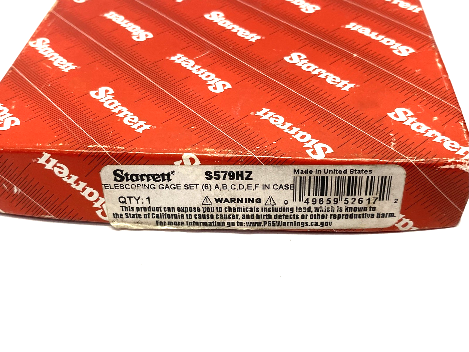 Starrett S579HZ Telescoping Gage Set (6) A,B,C,D,E,F In Case, 5/16" to 6" - Maverick Industrial Sales