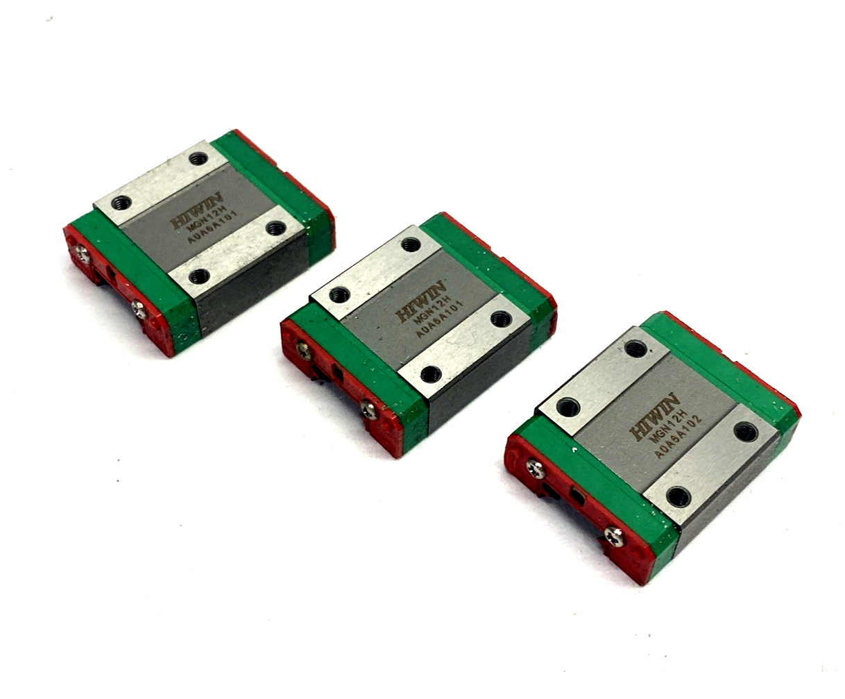 MGN12H | Hiwin Linear Guide Bearing Block LOT OF 3 - Used - Maverick Industrial Sales