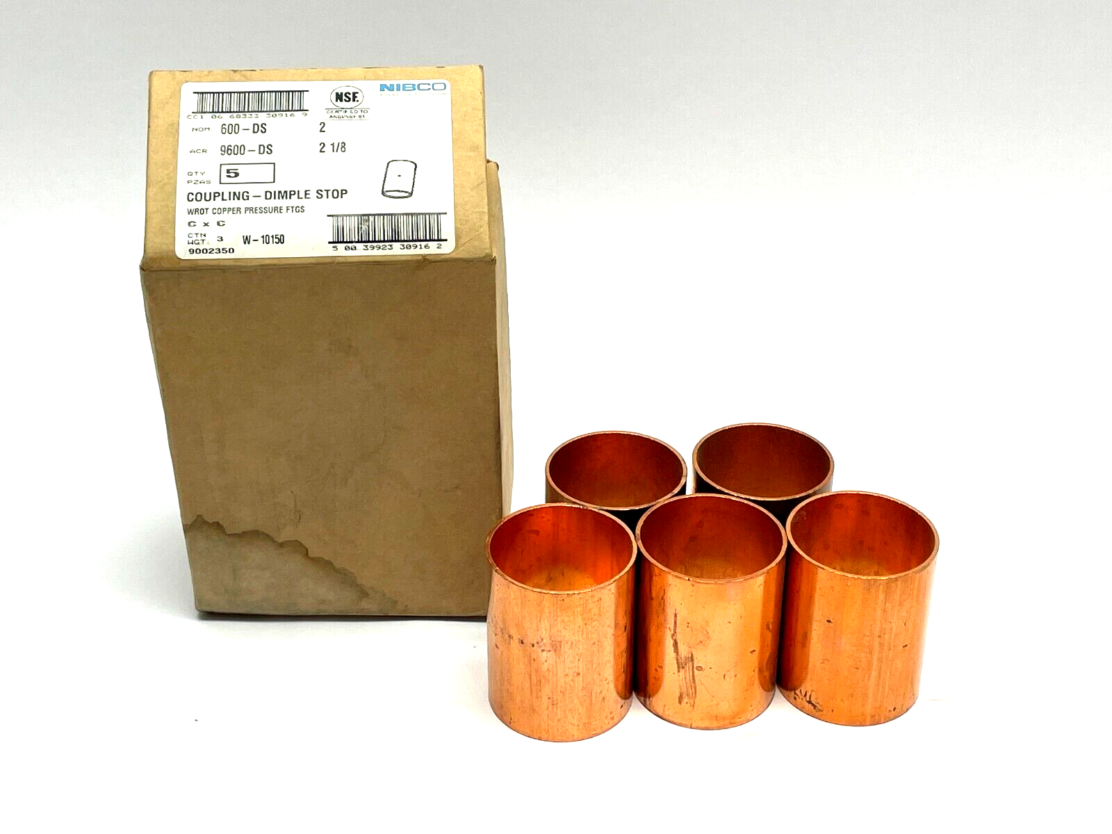 600-DS | Nibco Dimple Stop Coupling 2" 9002350 PKG OF 5 - New – Open box - Maverick Industrial Sales