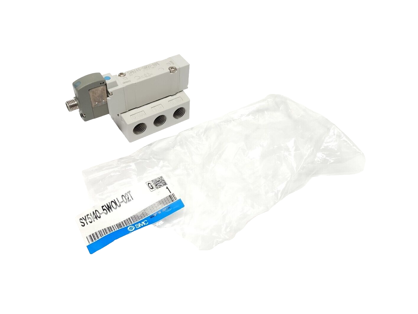 SMC SY5140-5WOU-02T Base Mount Solenoid Valve 5-Port 2-Position 1/4" NPT 24VDC - New - Maverick Industrial Sales