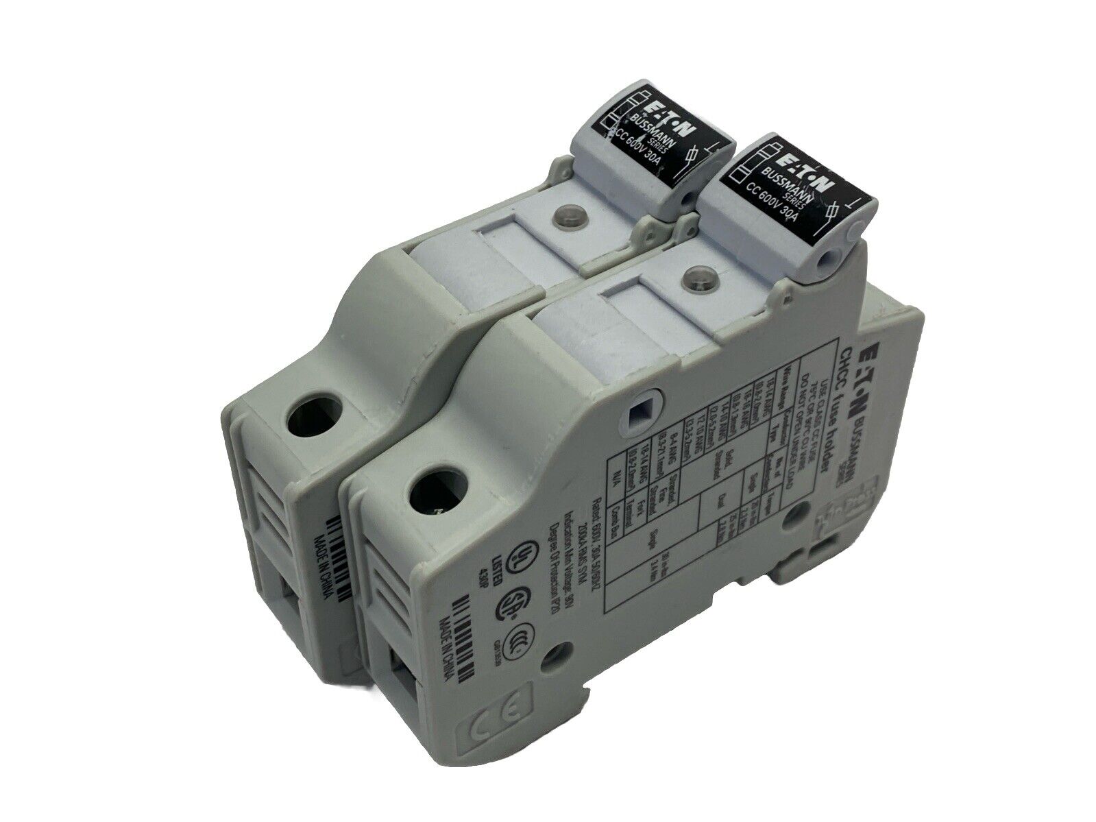 Eaton CHCCIDU Modular Fuseholder 1-Pole 30A 600V LOT OF 2 - Maverick Industrial Sales