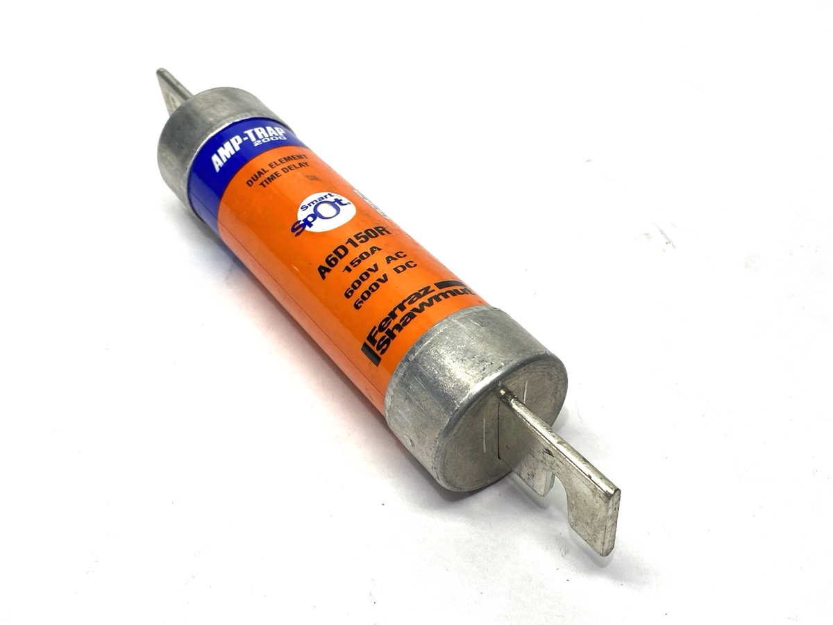 A6D150R | Ferraz Shawmut Amp-Trap Dual Element Time Delay Fuse Class RK1 600V 150A- Used - Maverick Industrial Sales