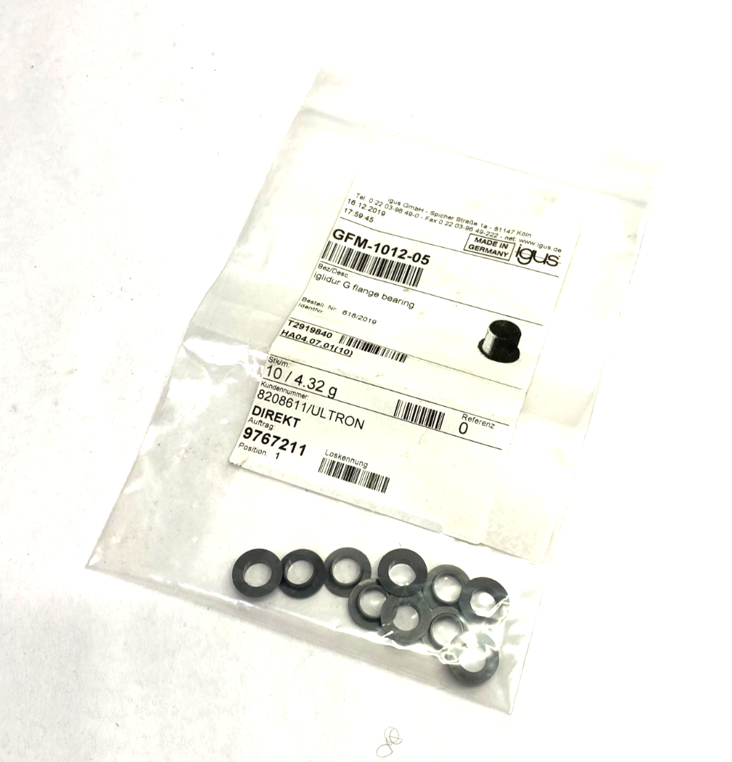 Igus GFM-1012-05 iglide Flanged Sleeve Bearing PKG OF 10 - Maverick Industrial Sales