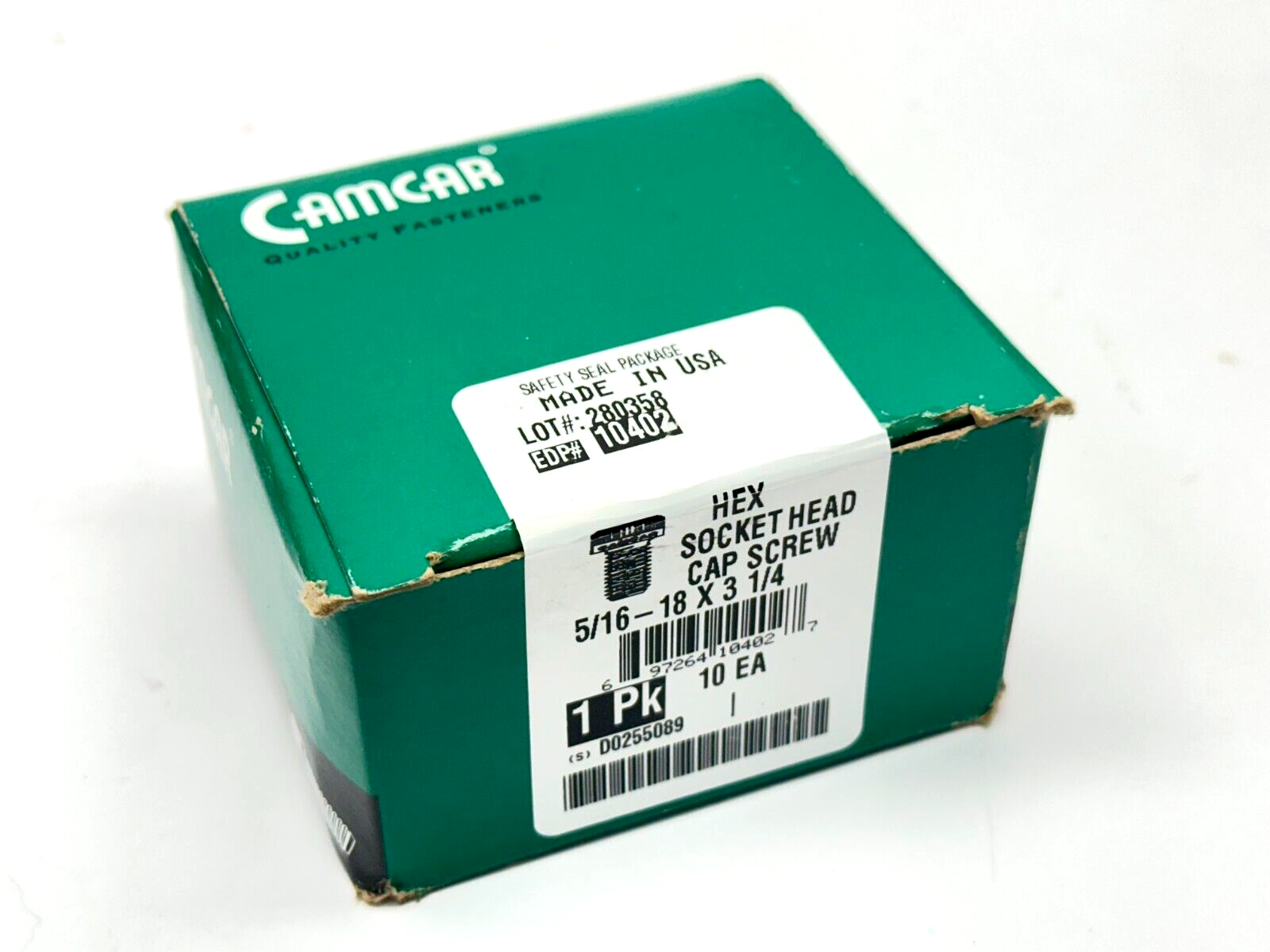 Camcar Hex Socket Head Cap Screw 5/16-18" X 3-1/4" BOX OF 10 - New - Maverick Industrial Sales