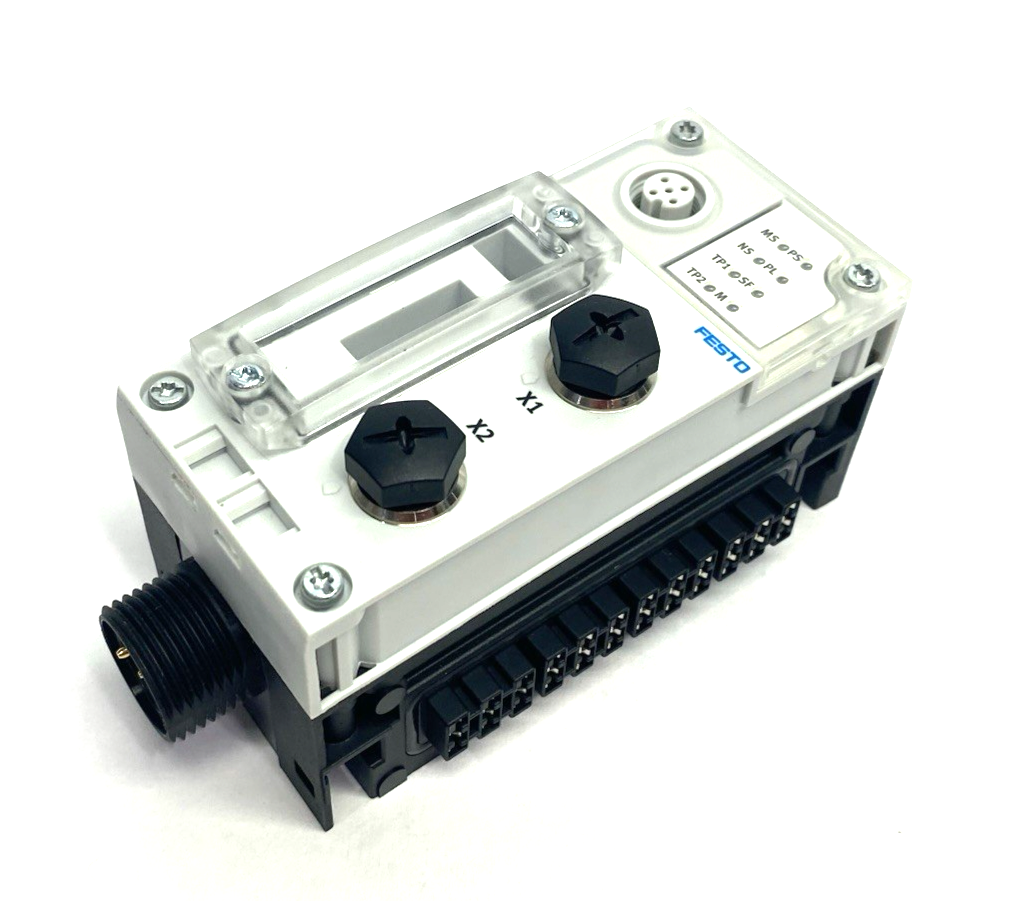 Festo CPX-FB36 Ethernet/IP Modbus TCP Bus Node 1912451 w/ CPX-GE-EV-S-7/8-5POL - Maverick Industrial Sales