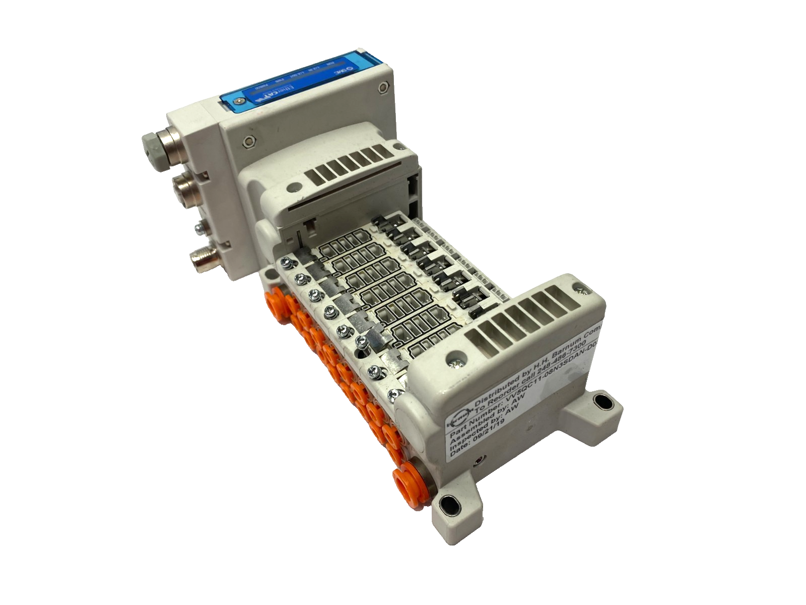 VV5QC11-08N3SDAN-D0S | SMC Pneumatic Valve Manifold Assembly 8-Stations 4/5-Port - For parts or not working - Maverick Industrial Sales