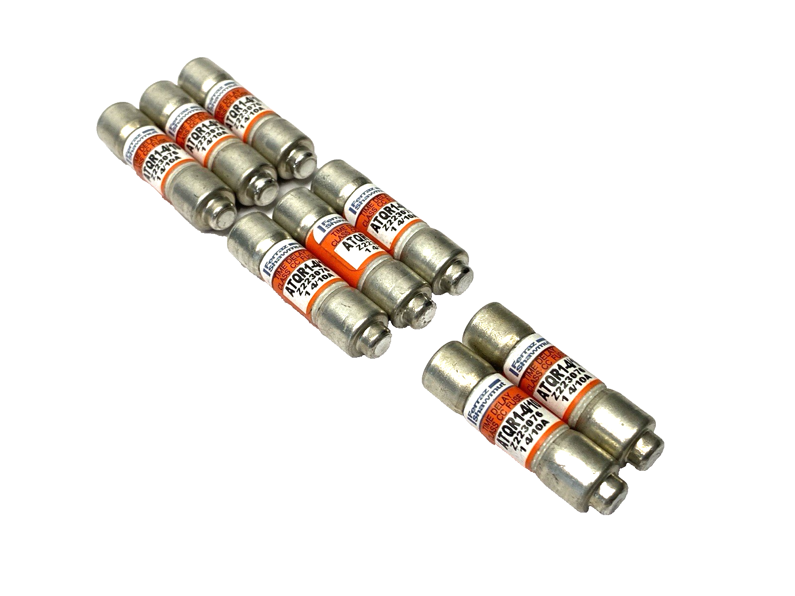 Mersen Ferraz Shawmut ATQR1-4/10 Time-Delay Fuse Class CC 600VAC 1.4A LOT OF 8 - Maverick Industrial Sales