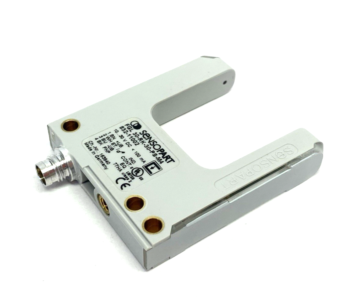 FGL 30-RK-30-PS-M4 | Sensopart DTECT® Presence Fork Sensor, PNP M8 4-Pin 832-11002 - New – Open box - Maverick Industrial Sales