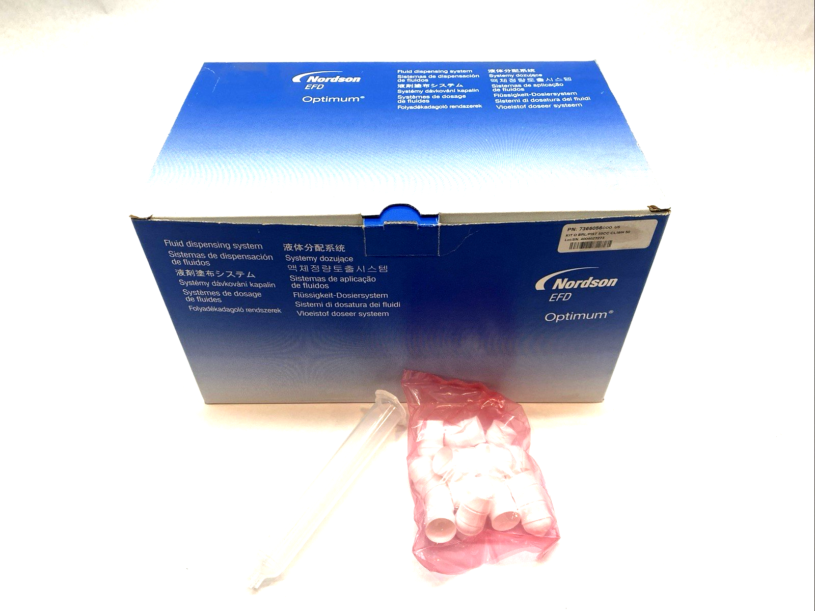 Nordson EFD 7012153 55 cc Syringe Barrels w/White Piston PKG 50 - Maverick Industrial Sales