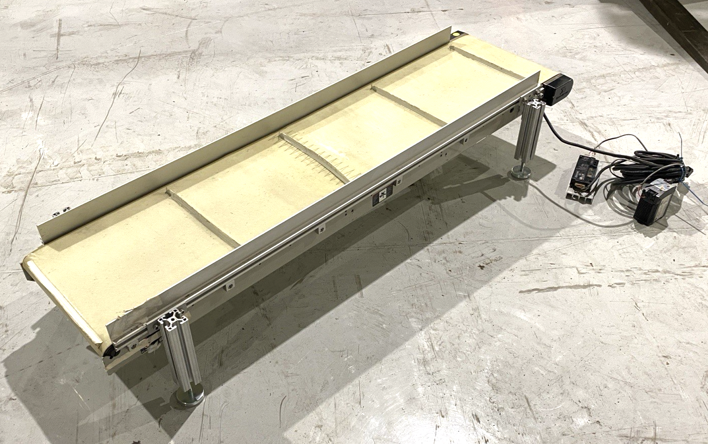 QC Industries 168166 Cleated Belt Conveyor 12" W x 53" L IS175-ID Inner Drive - Maverick Industrial Sales