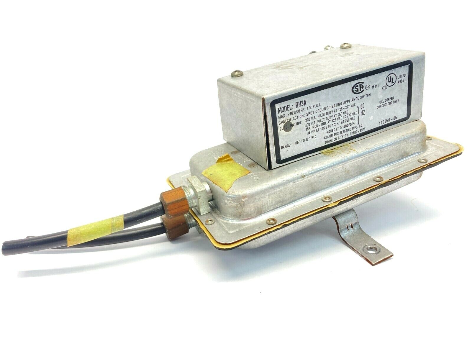 Columbus Electric RH3A Pressure Switch - Maverick Industrial Sales