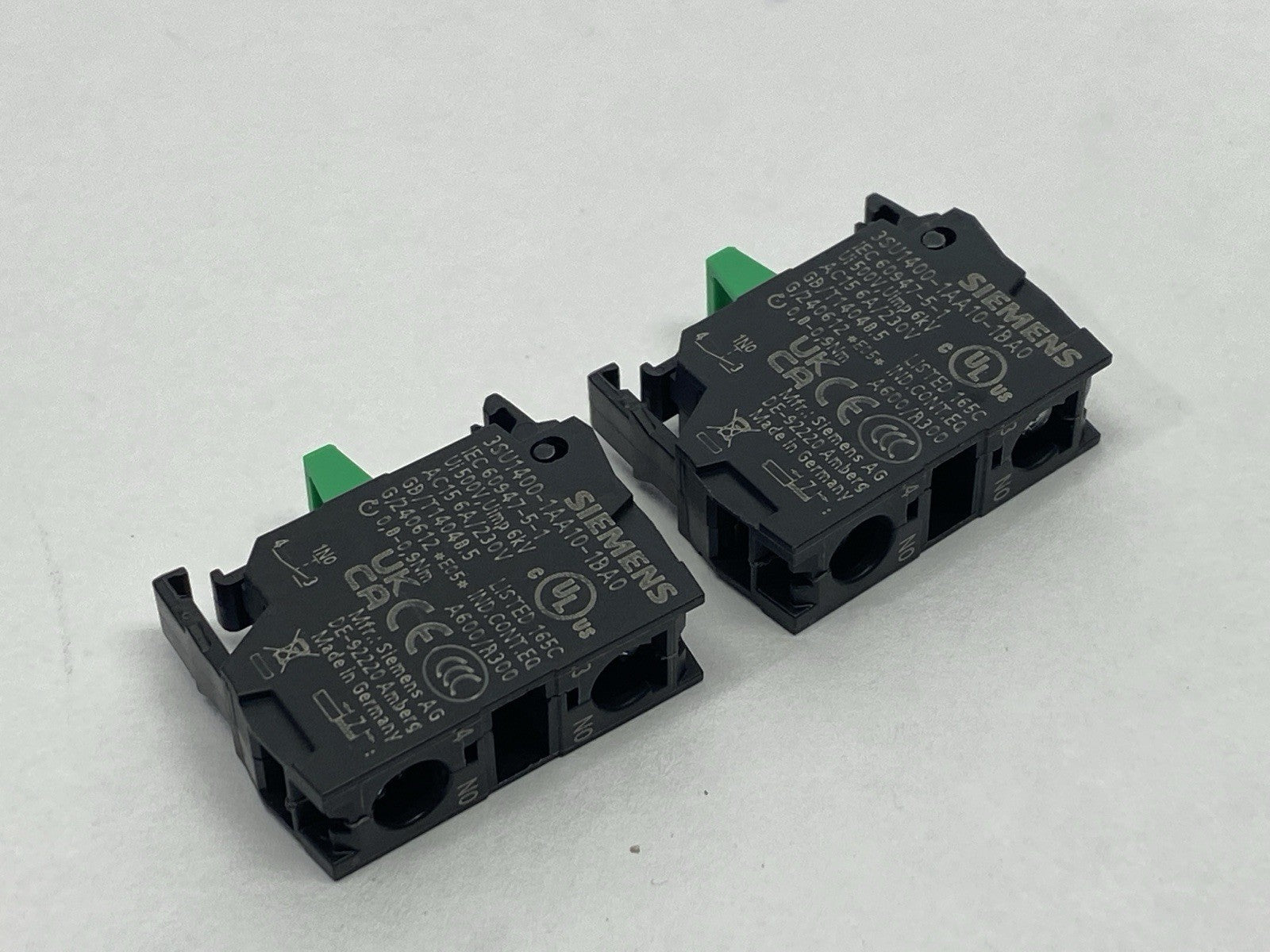 Siemens 3SU1400-1AA10-1BA0 Contact Module LOT OF 2 - Maverick Industrial Sales