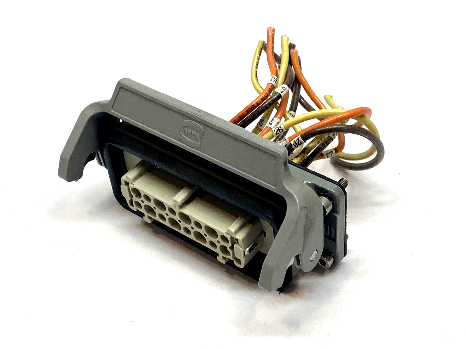 HARTING Han 16B Latch Hood w/ 09330162701 Insert Connector - Maverick Industrial Sales