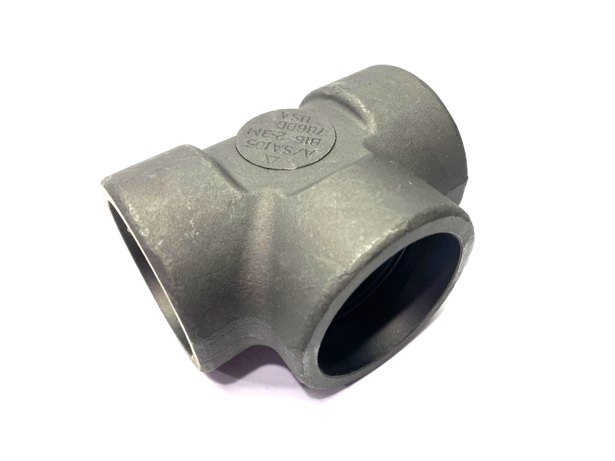 Capitol 786DD Socket Weld Tee 2", Forged Steel, Class 3000, A/SA105 - Maverick Industrial Sales