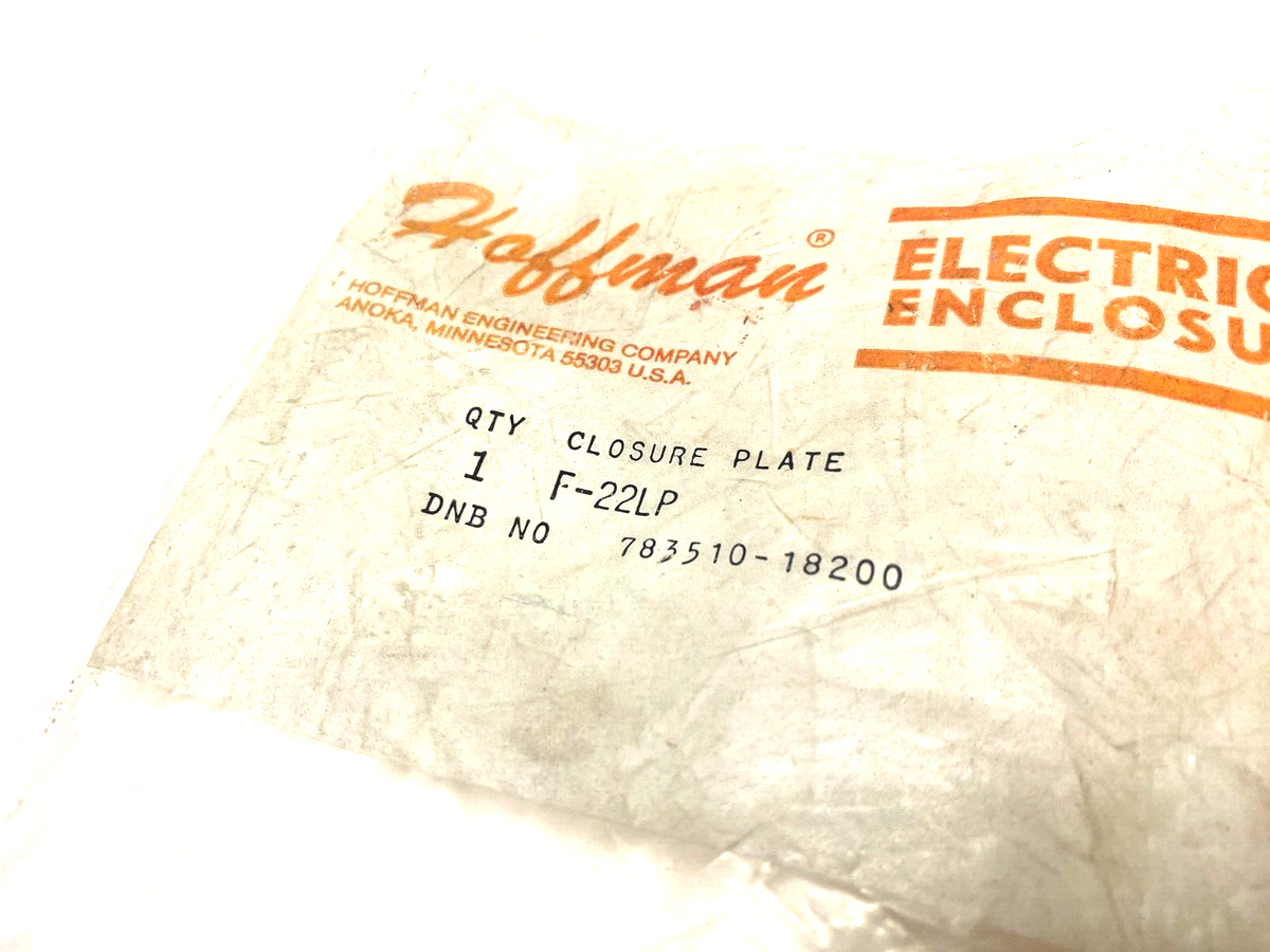 F22LP | Hoffman nVent Lay-In Closure Plate, 2.50 x 2.50", Gray Steel - New Other - Maverick Industrial Sales