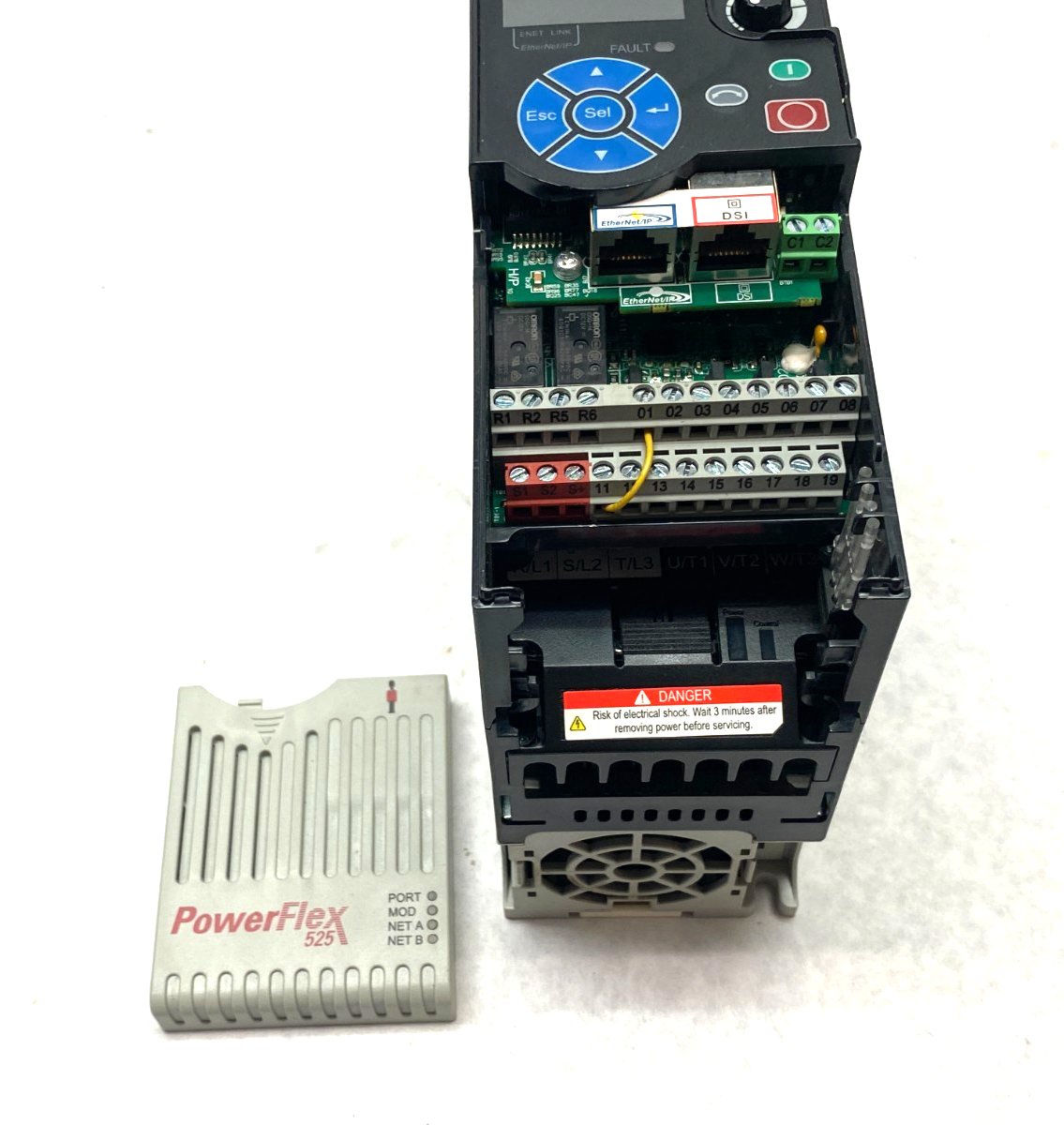 25B-D1P4N114 | Allen Bradley Ser. A PowerFlex 525 0.4kW 0.5HP AC Drive 3-Phase - Used - Maverick Industrial Sales