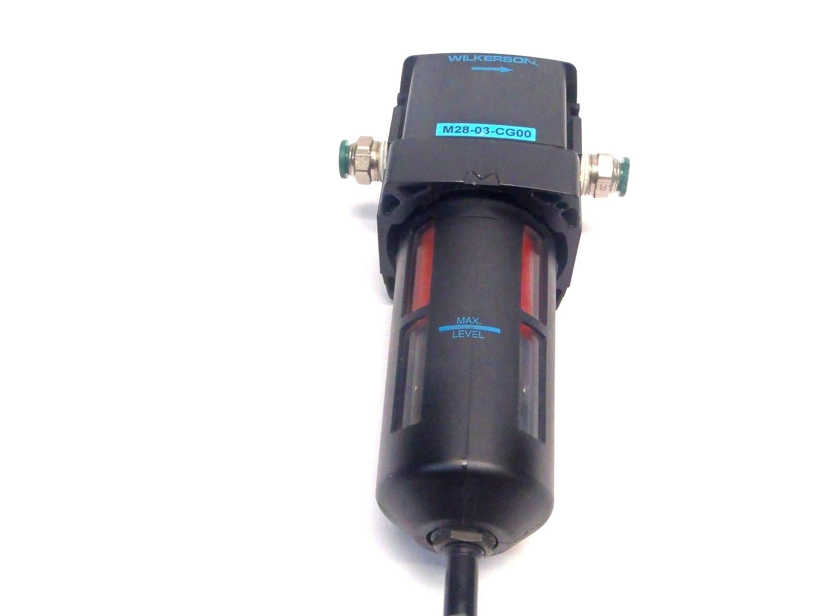 Wilkerson M28-03-CG00 Pneumatic Filter 3/8" Tube Connectors - Used - Maverick Industrial Sales