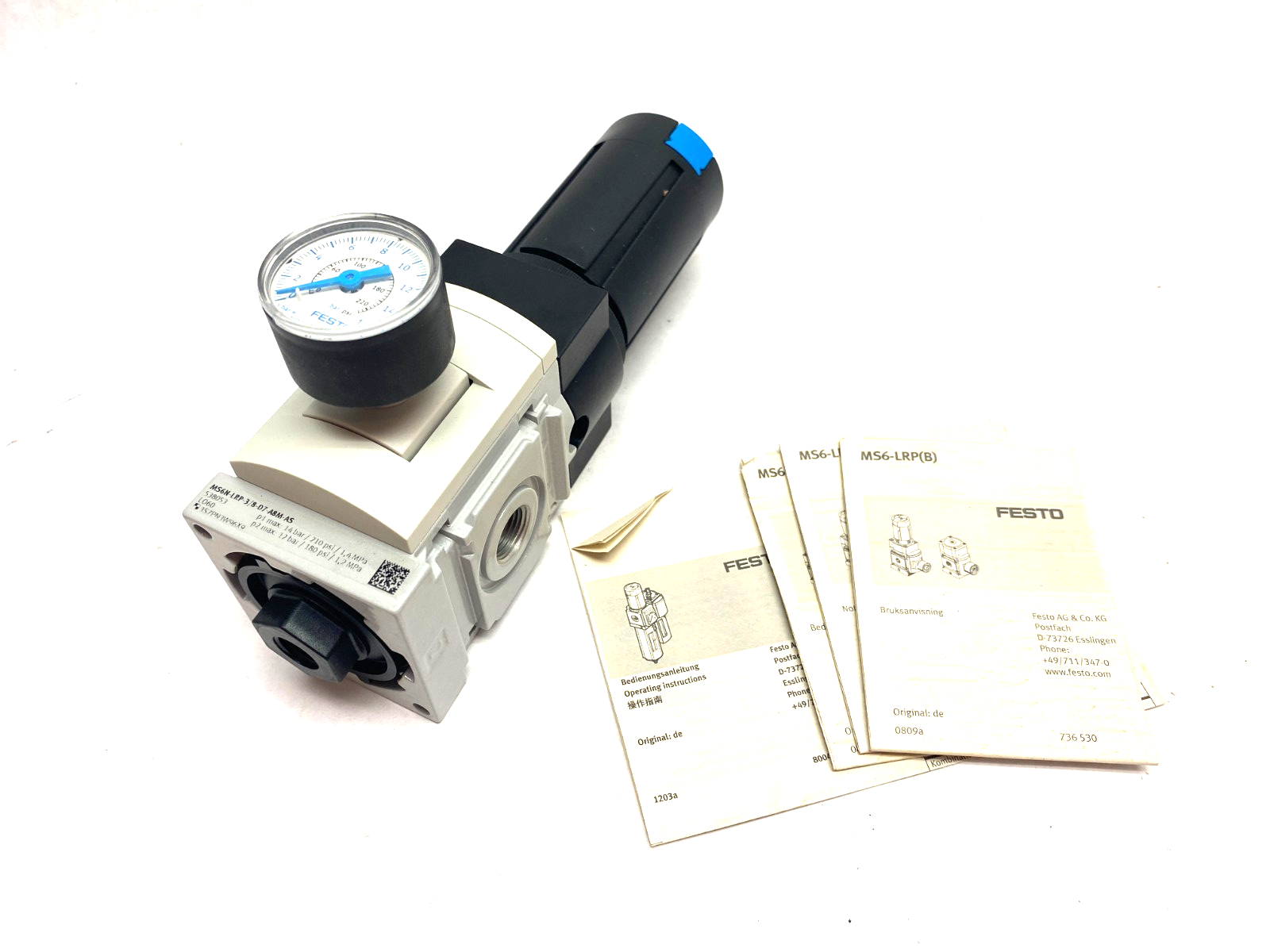 Festo MS6N-LRP-3/8-D7-A8M-AS Pneumatic Pressure Regulator 538053 - Maverick Industrial Sales