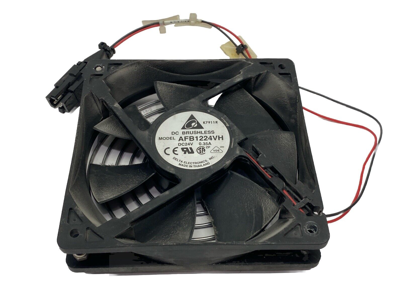 Delta AFB1224VH DC Brushless Axial Fan 3100RPM 0.35A 24VDC w/ Fan Guard - Used - Maverick Industrial Sales