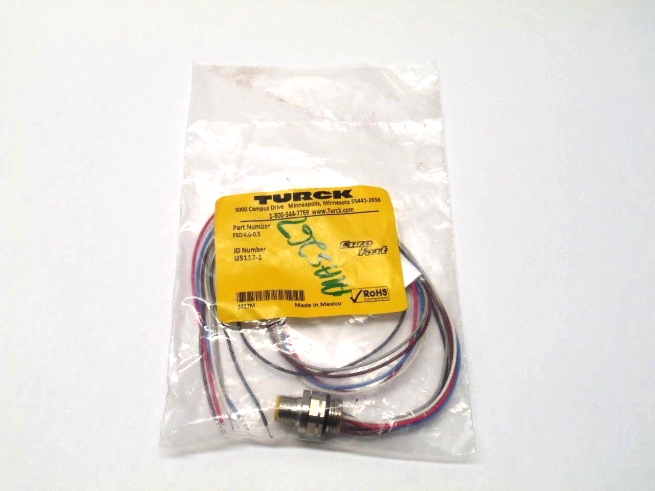 FSD 4.6-0.5 | Turck Euro Fast Male 6 Pin Connector U5117-1 - New – Open box - Maverick Industrial Sales