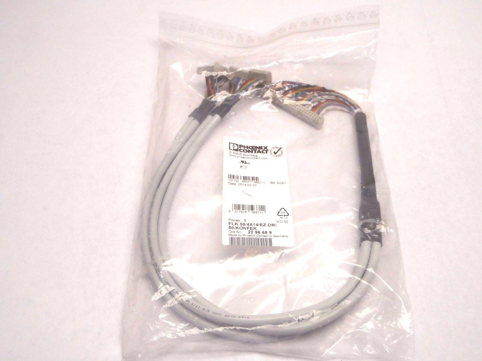 Phoenix Contact FLK 50/4X14/EZ-DR/50/KONFEK Compact Logix Cable 2296689 - New – Open box - Maverick Industrial Sales