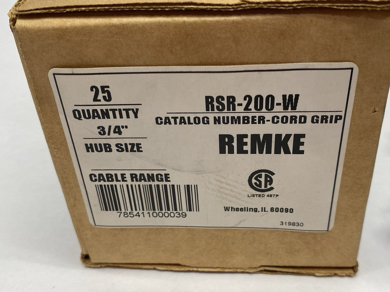 Remke RSR-200-W Cord Grip, 3/4 NPT, Cable Range, Aluminum, Form Size 3 BOX OF 15 - Maverick Industrial Sales