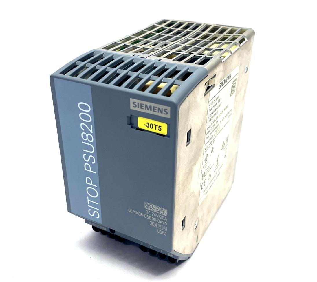 Siemens 6EP3436-8SB00-0AY0 SITOP PSU8200 24V 20A Power Supply 400-500V 3AC - Maverick Industrial Sales
