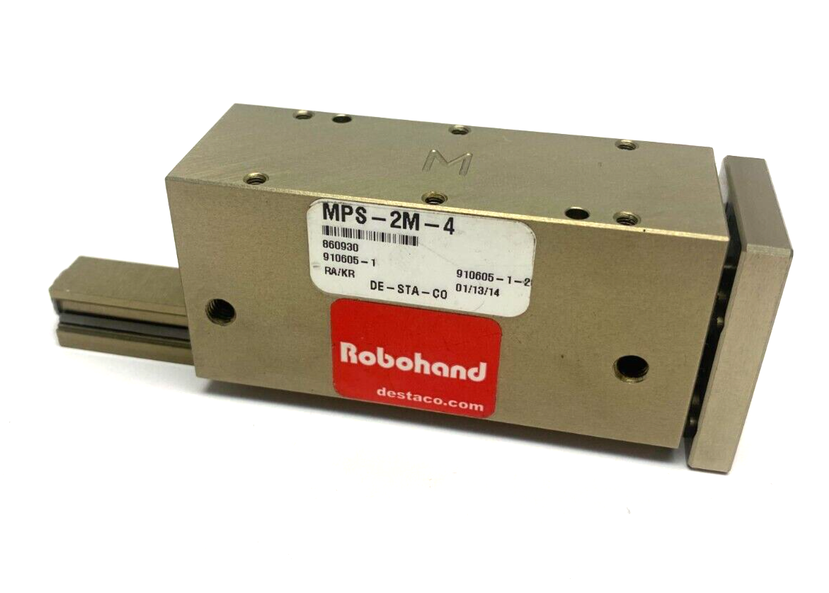 MPS-2M-4 | Destaco Robohand Miniature Dual-V Roller Bearing Slide Magnetic Piston - New – Open box - Maverick Industrial Sales