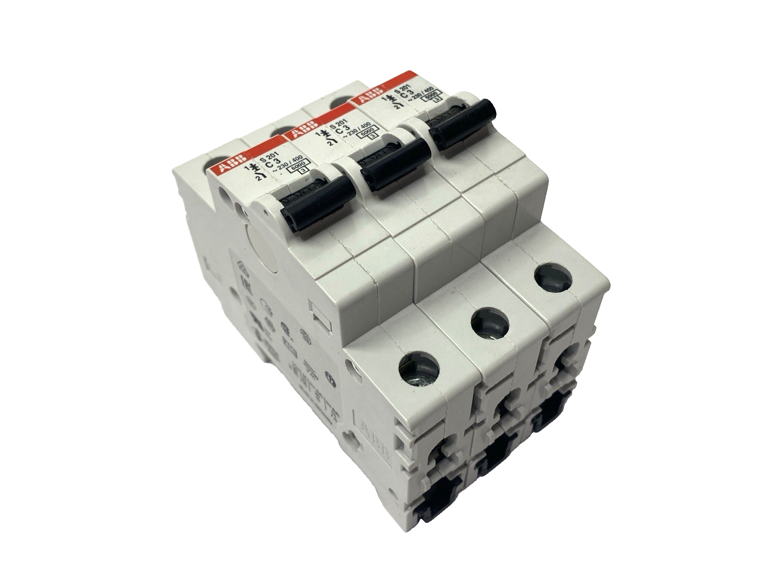ABB S201-C3 Miniature Circuit Breaker 1-Pole 3A LOT OF 3 - Maverick Industrial Sales