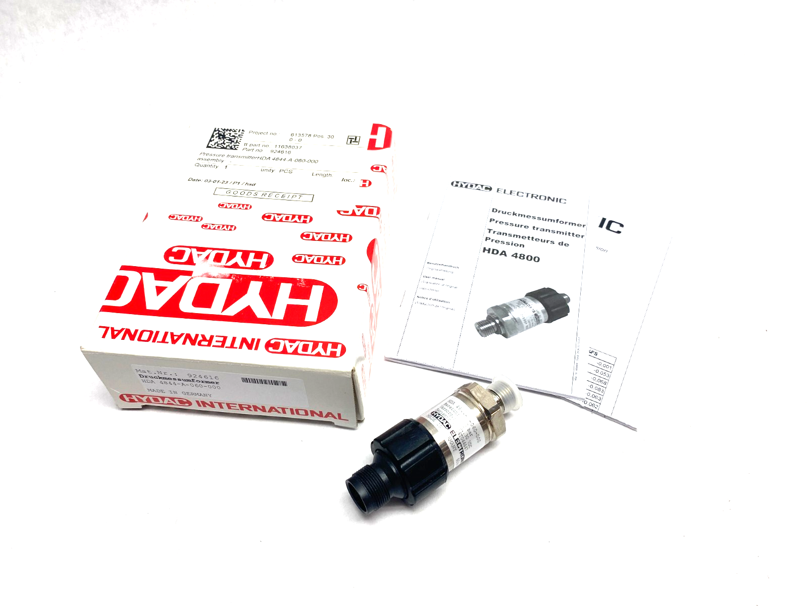 Hydac HDA 4844-A-060-000 Pressure Transmitter 924616 - New – Open box - Maverick Industrial Sales