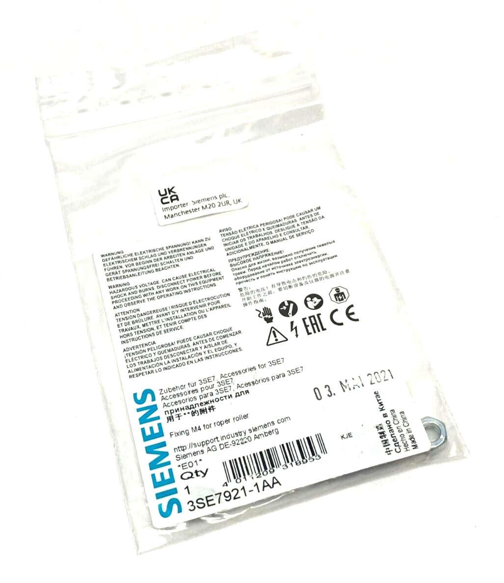 Siemens 3SE7921-1AA Rope Roller Fixing M4 Steel - New - Maverick Industrial Sales