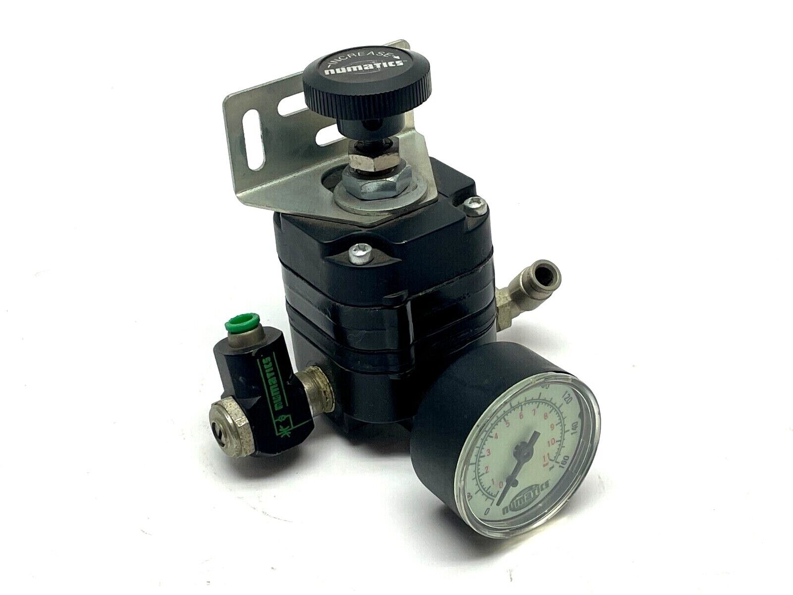 R800-02F | Numatics Precision Regulator 1/4" NPT w/ Gauge - Used - Maverick Industrial Sales