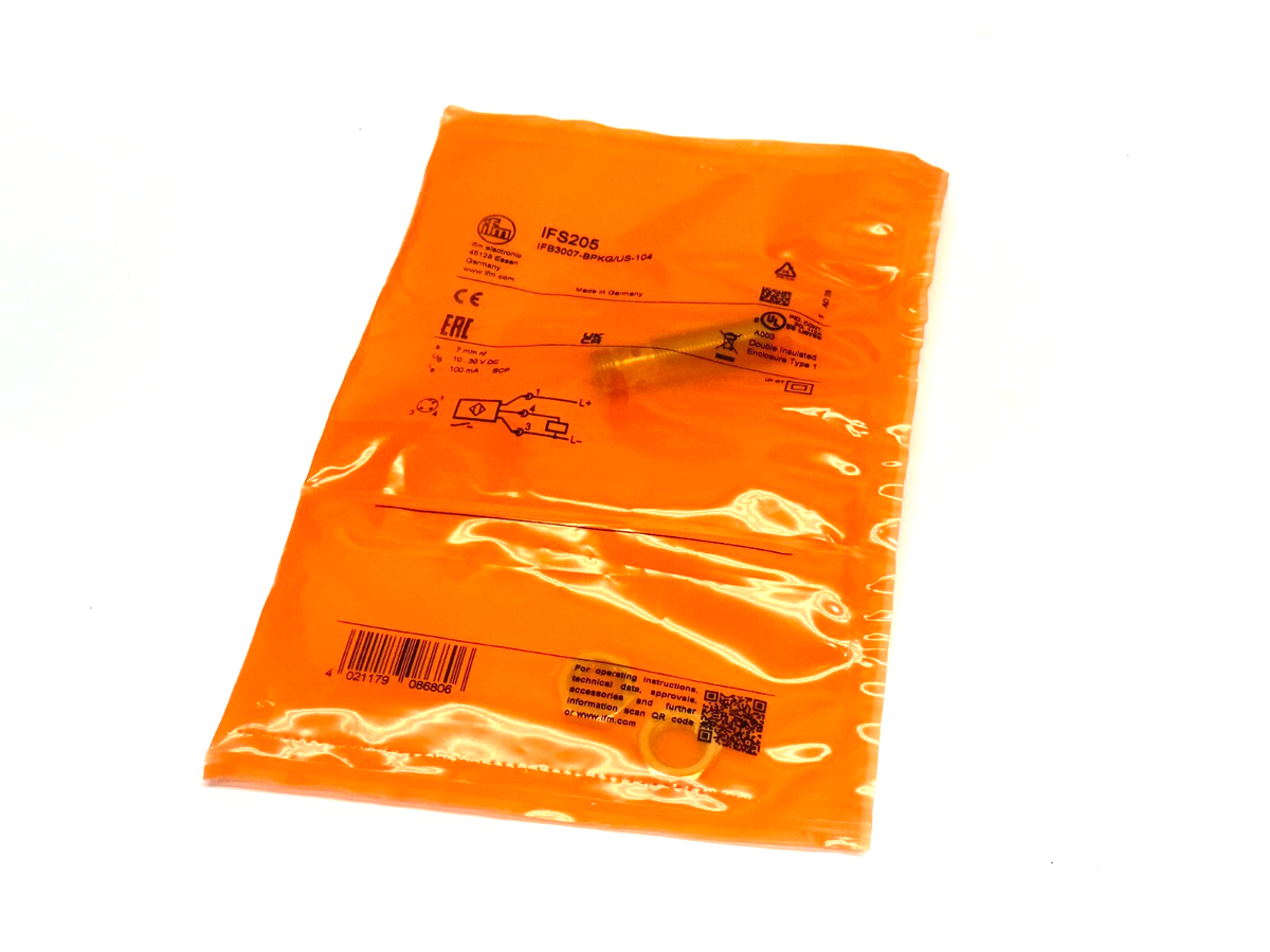 IFM IFS205 Inductive Sensor IFB3007-BPKG/US-104 - Maverick Industrial Sales